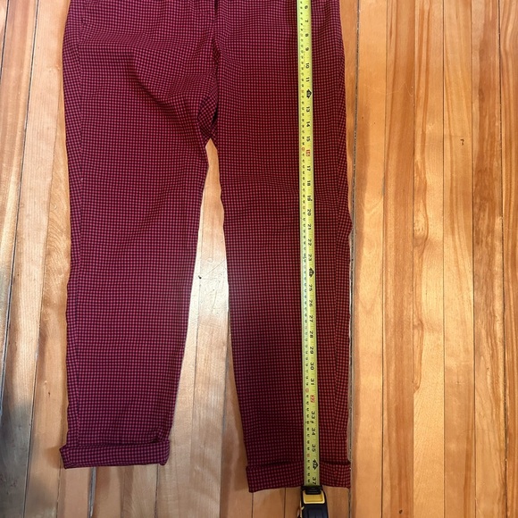Tristan Red and Black Ankle Checkered Pants - Picture 3 of 5